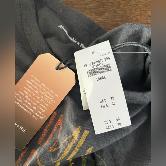 NEW ABERCROMBIE & FITCH 
Vol. 28 Short-Sleeve Jimi Hendrix Graphic Skimming Sz:L - Picture 8 of 8